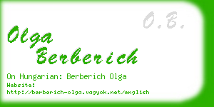 olga berberich business card